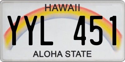HI license plate YYL451