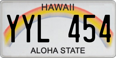 HI license plate YYL454