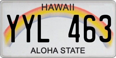 HI license plate YYL463