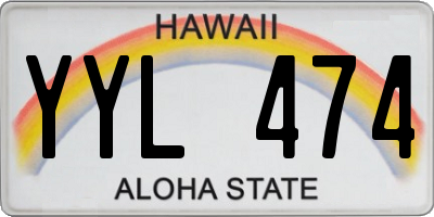 HI license plate YYL474