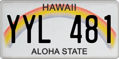 HI license plate YYL481