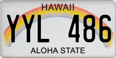 HI license plate YYL486