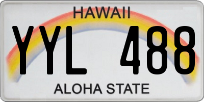 HI license plate YYL488