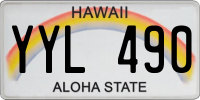 HI license plate YYL490