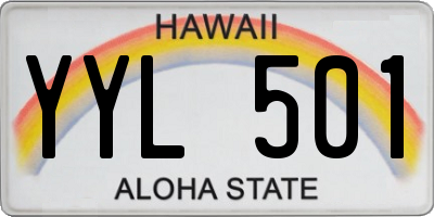 HI license plate YYL501