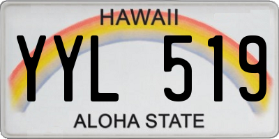 HI license plate YYL519
