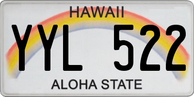 HI license plate YYL522