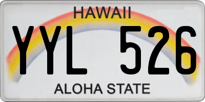HI license plate YYL526