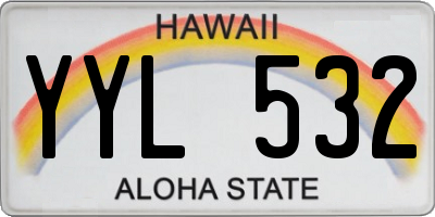 HI license plate YYL532