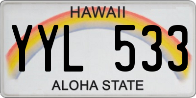 HI license plate YYL533