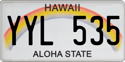 HI license plate YYL535