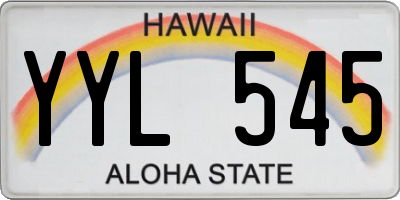 HI license plate YYL545
