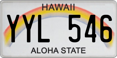 HI license plate YYL546