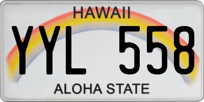 HI license plate YYL558
