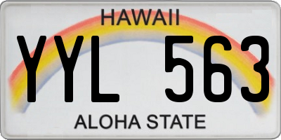 HI license plate YYL563