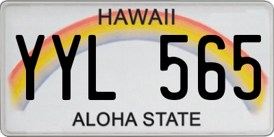 HI license plate YYL565