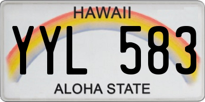 HI license plate YYL583