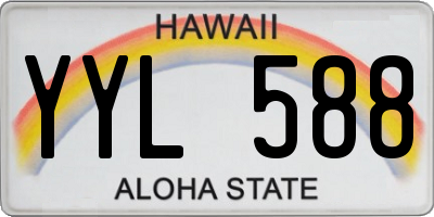 HI license plate YYL588