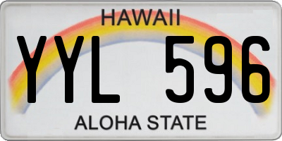 HI license plate YYL596