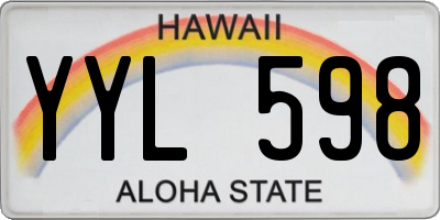 HI license plate YYL598
