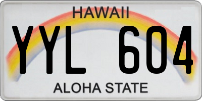 HI license plate YYL604