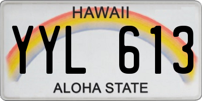 HI license plate YYL613