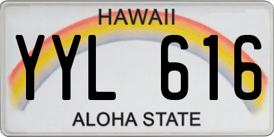 HI license plate YYL616