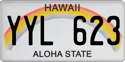 HI license plate YYL623