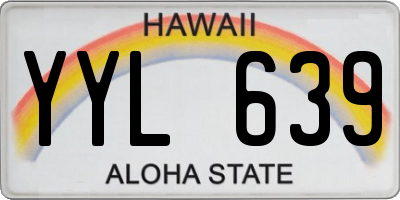HI license plate YYL639