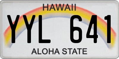 HI license plate YYL641