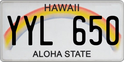 HI license plate YYL650