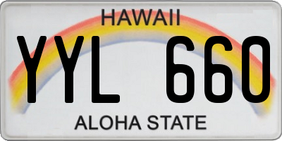 HI license plate YYL660