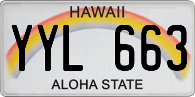 HI license plate YYL663