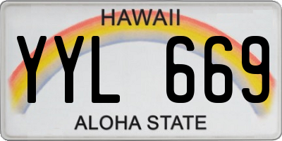 HI license plate YYL669