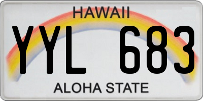 HI license plate YYL683