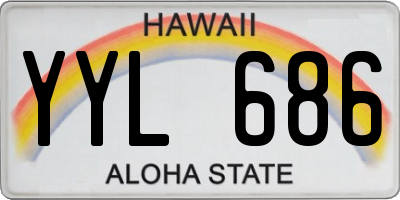 HI license plate YYL686