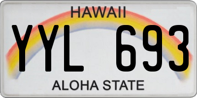 HI license plate YYL693