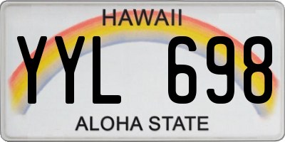 HI license plate YYL698