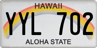 HI license plate YYL702