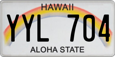 HI license plate YYL704