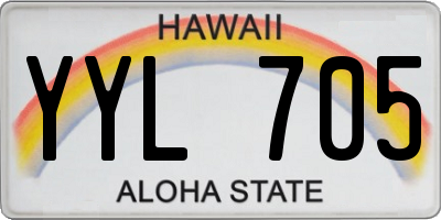 HI license plate YYL705