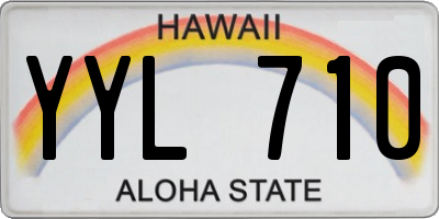 HI license plate YYL710
