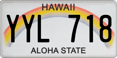 HI license plate YYL718