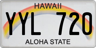 HI license plate YYL720
