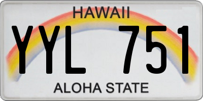 HI license plate YYL751