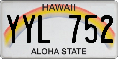 HI license plate YYL752