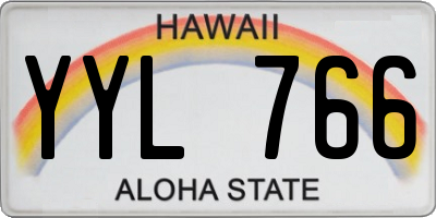 HI license plate YYL766