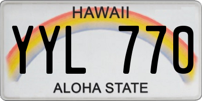 HI license plate YYL770