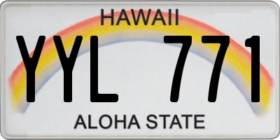 HI license plate YYL771