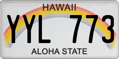 HI license plate YYL773